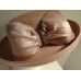 Unbranded 's Derby Dressy Blush color Hat w/ Side Bow 100% Wool  EUC  eb-66773990